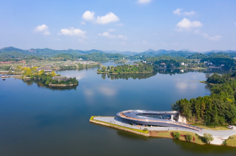 赤城湖云州码头。蓬溪县委宣传部供图